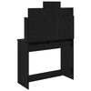 vidaXL Dressing Table with Mirror Black Oak 37.80 x 15.35 x 55.91 in