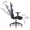 vidaXL Gaming Chair Black and Blue Fabric (100% polyester), Metal, Plywood