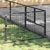 vidaXL Dog Kennel Black Steel Large Durable Dog Kennel Rectangular