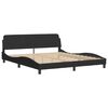 vidaXL Bed Frame Black Velvet, Metal, Solid pine wood, Plywood King Size