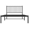 vidaXL Bed Frame Black Powder-Coated Steel Single Bed Frame