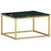 vidaXL Coffee Table Green, Brass