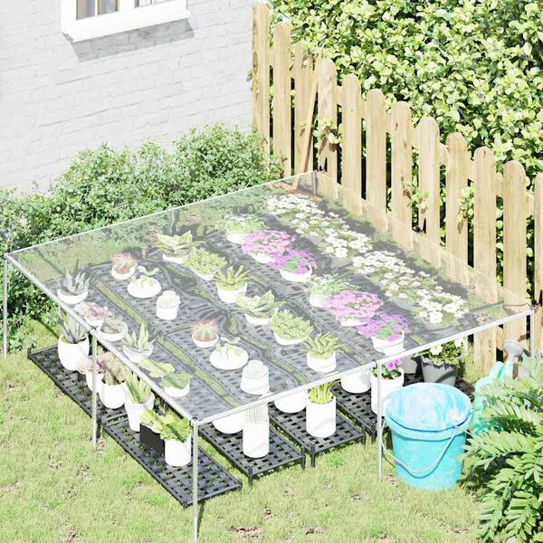 vidaXL Clear Tarpaulin with Eyelets 6.6x6.6' PVC