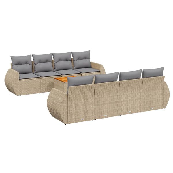 vidaXL Outdoor Sofa Set Beige
