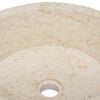 vidaXL Sink Cream Ø27.6"x5.9" Marble