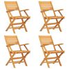 vidaXL Garden Dining Set Natural Teak Solid Teak Wood Medium Foldable