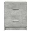 vidaXL Bedside Cabinet Set of 2 Concrete Grey Engineered Wood Medium