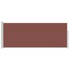 vidaXL Side Awning Brown Steel frame, 100% polyester with PU coating