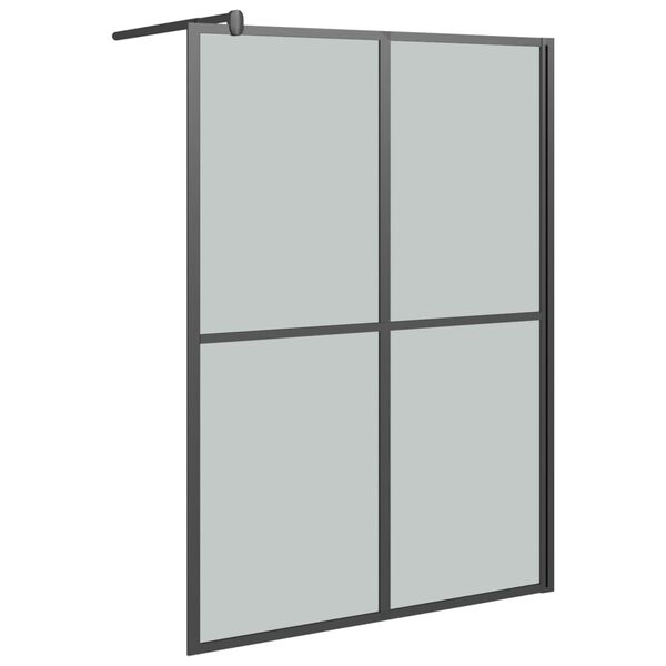 vidaXL Walk-in Shower Screen 55.1"x76.8" Dark Tempered Glass