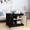 vidaXL Coffee Table Black Solid Pine Wood Medium Coffee Table