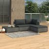 vidaXL Garden Lounge Set Grey Poly Rattan Medium Modular