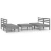vidaXL Garden Lounge Set Grey Solid Pinewood Medium Modular