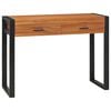 vidaXL Desk Teak Teak Wood, Plywood 39.4 in x 15.7 in x 29.5 in Desk