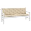 vidaXL Garden Bench Cushion Set of 2 Beige 100% polyester (Oxford fabric)
