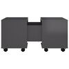 vidaXL Coffee Table High gloss grey Engineered wood Medium Extendable