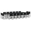 vidaXL Garden Dining Set Black, cream white