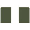 vidaXL Plant Stand 2 pcs Olive green 9.45 x 9.45 x 13.78 in Steel