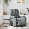 vidaXL Electric Massage Recliner Chair Gray Faux leather, metal, plywood