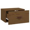vidaXL Wall-mounted Bedside Cabinet Set of 2 Honey Brown Solid Pine Wood