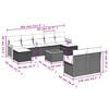 vidaXL Garden Sofa Set Grey PE rattan Large Modular Garden Sofa Set