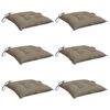 vidaXL Chair Cushions 6 pcs Taupe 15.7"x15.7"x2.8" Oxford Fabric