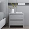 vidaXL Bedside Cabinet Set of 2 Grey sonoma Engineered wood