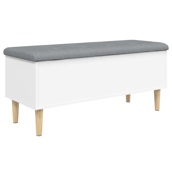 vidaXL Storage Bench White and Light Gray