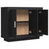 vidaXL Sideboard Black Engineered wood Medium Sideboard Rectangular