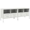 vidaXL TV Cabinet Set of 2 White Cold-rolled steel Standard TV Cabinet