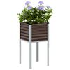 vidaXL Garden Planter Brown Steel Medium Garden Planter Square