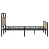 vidaXL Bed Frame Sonoma Oak Steel, Engineered wood King Size Bed Frame