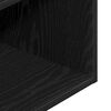 vidaXL Bedside Cabinet Black Oak Engineered wood Standard