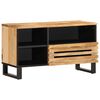vidaXL TV Cabinet Brown Solid Mango Wood, Steel Medium TV Cabinet