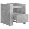 vidaXL Bedside Cabinet Concrete Grey Engineered Wood