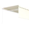 vidaXL Manual Retractable Awning with Blind 13.1'x9.8' Cream