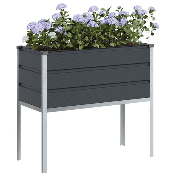 vidaXL Planter Anthracite 100 x 45 x 90 cm Galvanised Steel