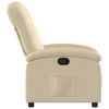 vidaXL Recliner Chair Cream 100% Polyester, Metal, Plywood