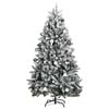 vidaXL Faux Hinged Christmas Tree Green and white