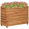 vidaXL Raised Bed Natural wood Recycled teak wood, steel Large