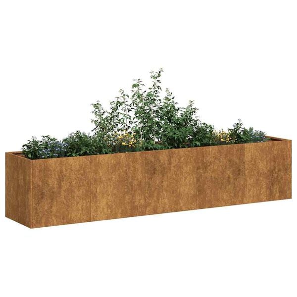 vidaXL Planter Rusty Weathering Steel Large Durable Planter