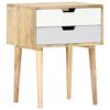 vidaXL Bedside Cabinet Brown and Multicolour Solid Mango Wood