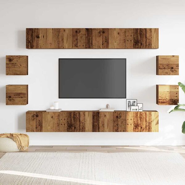 vidaXL TV Cabinet Old Wood Engineered Wood Medium