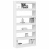 vidaXL Book Cabinet White 39.37 x 11.81 x 77.95 in Engineered Wood