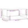 vidaXL Coffee Table Brown Oak Engineered Wood, Metal 35.4 x 19.7 x 14.4 in