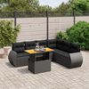 vidaXL Garden Sofa Set Black