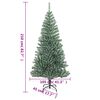 vidaXL Artificial Christmas Tree Green and white PET, Metal 82.7 in