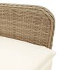 vidaXL Reclining Garden Chair Beige PE rattan, Powder-coated steel
