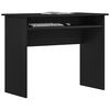 vidaXL Desk Black Oak Engineered Wood Black Oak Desk Rectangular