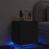 vidaXL Bedside Cabinet Black Engineered wood Medium Modern