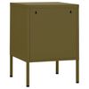vidaXL Nightstand Olive Green Steel 13.8 x 13.8 x 20.1 in Nightstand